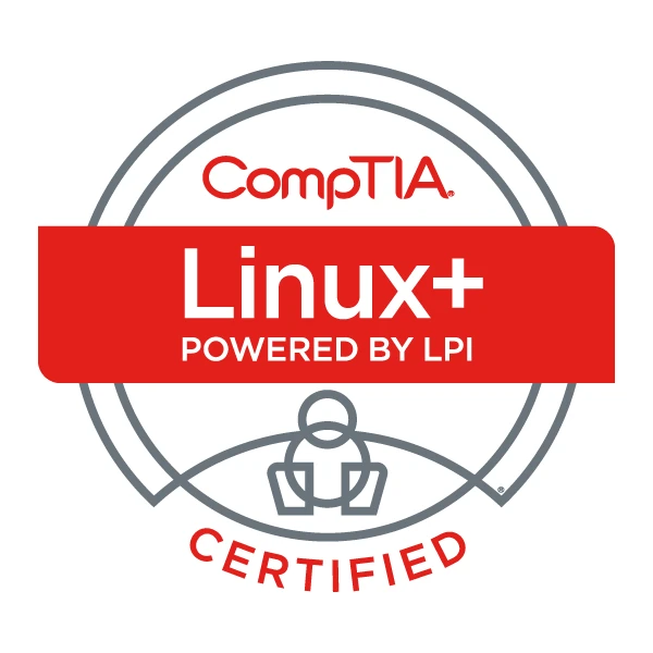 CompTIA Linux+ Powered by LPI Certified badge