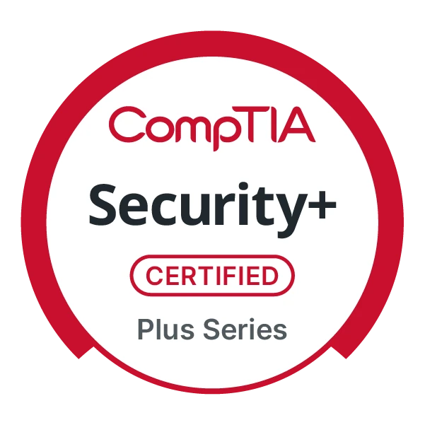 CompTIA Security+ Certified Plus Series badge